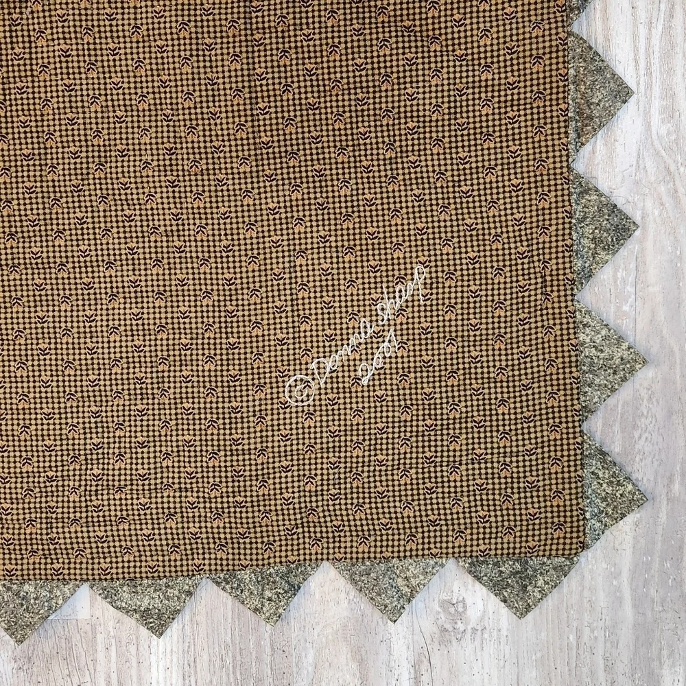 Rustic Cabin Quilt with Forest Design